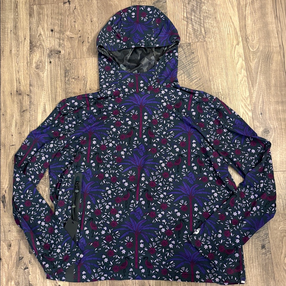 Greyson Cokato Palma Jasper Purple and Green Patterned Hoodie XL NWT